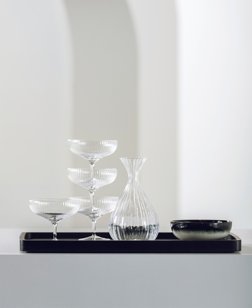 Serax Inku Large Transparent Ribbed Glass Carafe - Transparent