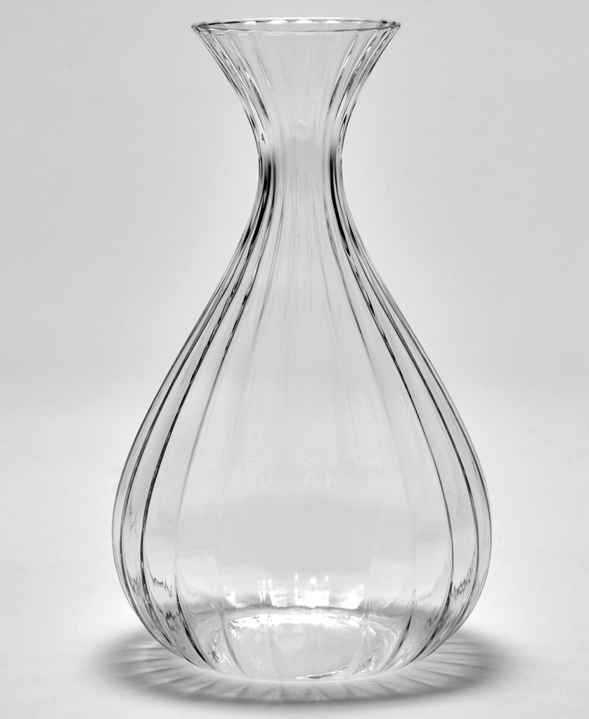 Serax Inku Large Transparent Ribbed Glass Carafe - Transparent