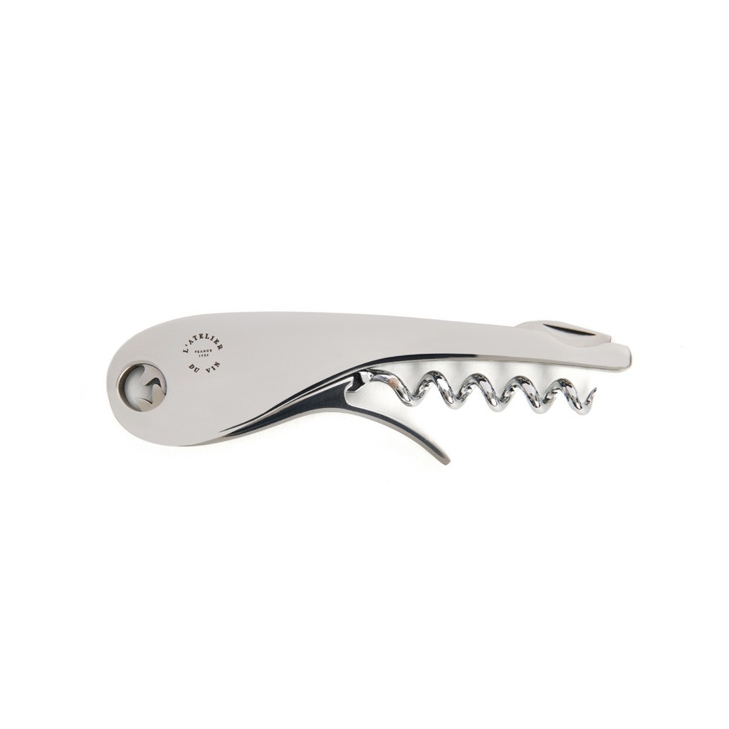 L'Atelier Du Vin Soft Machine Sommelier Corkscrew - Silver  - Can Be Engraved or Personalised