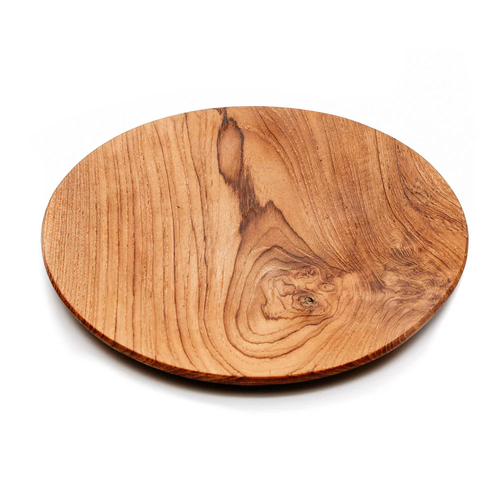 Plat en teck Root Round - BazarBizar