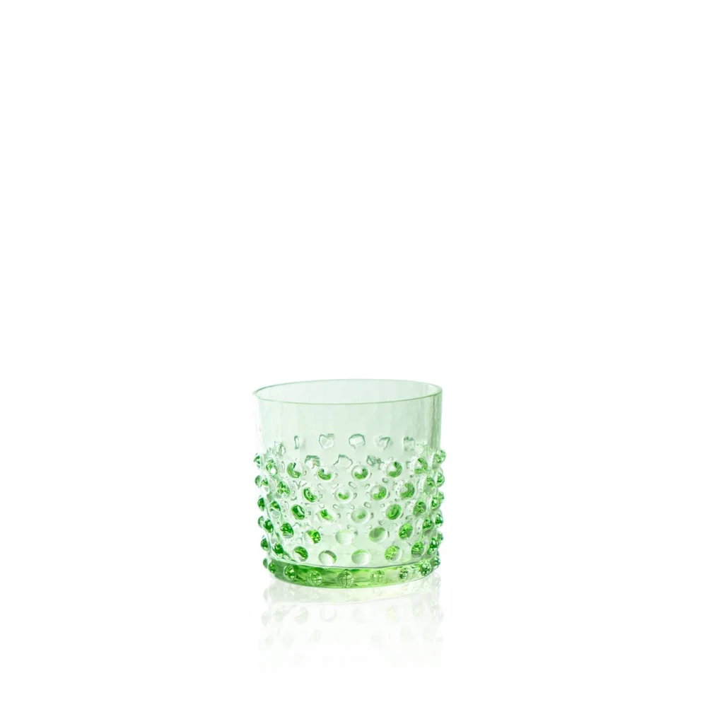 Klimchi - Verres Whisky Hobnail Clear (Light green)