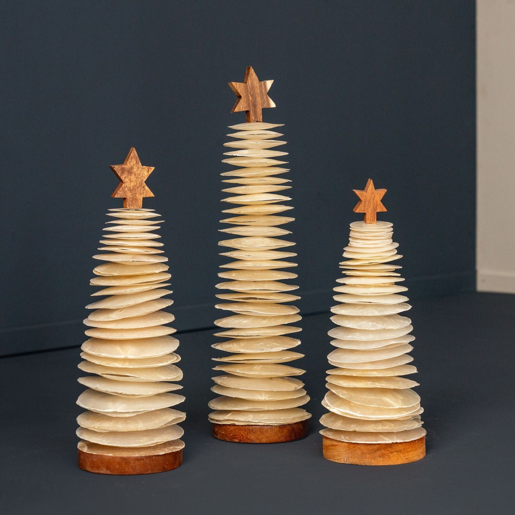 Kinta - Sapin de Noël en capiz  (25 cm)