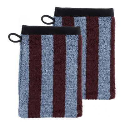 [5864 015 000] Gants de toilette Charly - La Cerise sur le Gâteau (Myrtille)