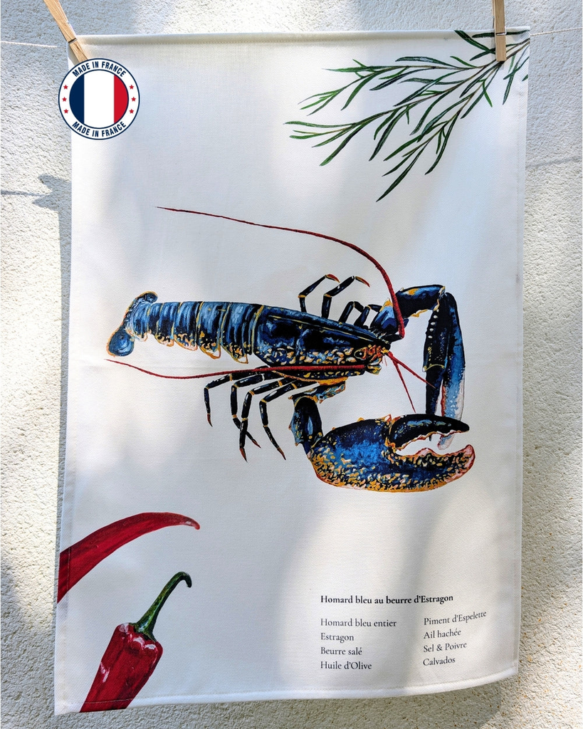 Torchon illustré - Varek (Homard au beurre d’estragon)