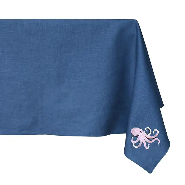 Nappe brodée en lin - Giardino Segreto