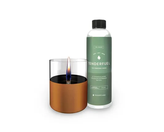 [TF-600502] Bougie à huile Lilly 10 cuivre avec 500 ml huile - Tenderflamme