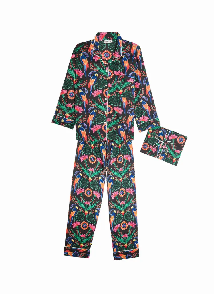 Curiosity Lab Pyjama set Parrot Black