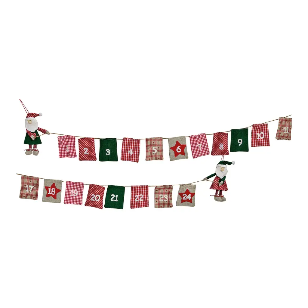 Calendrier de l'Avent textile 