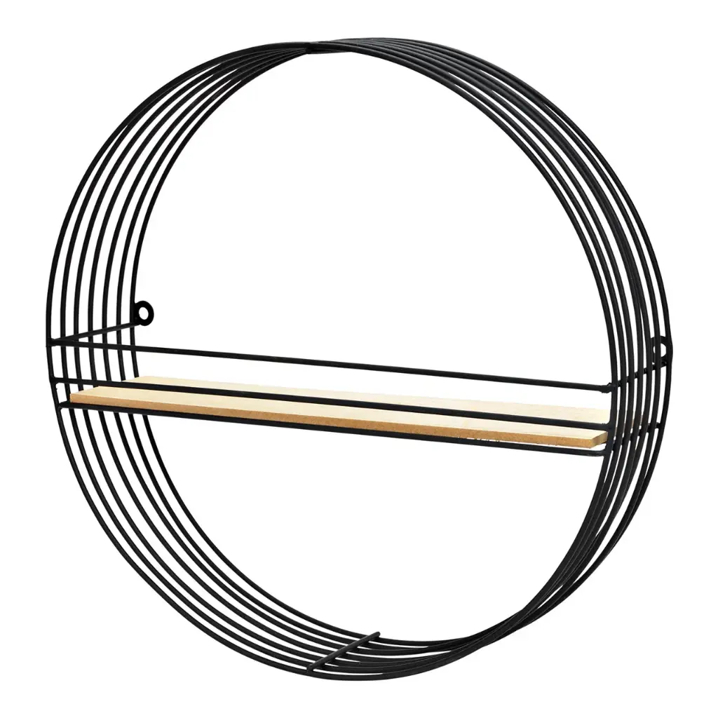 Etagère ronde black & wood