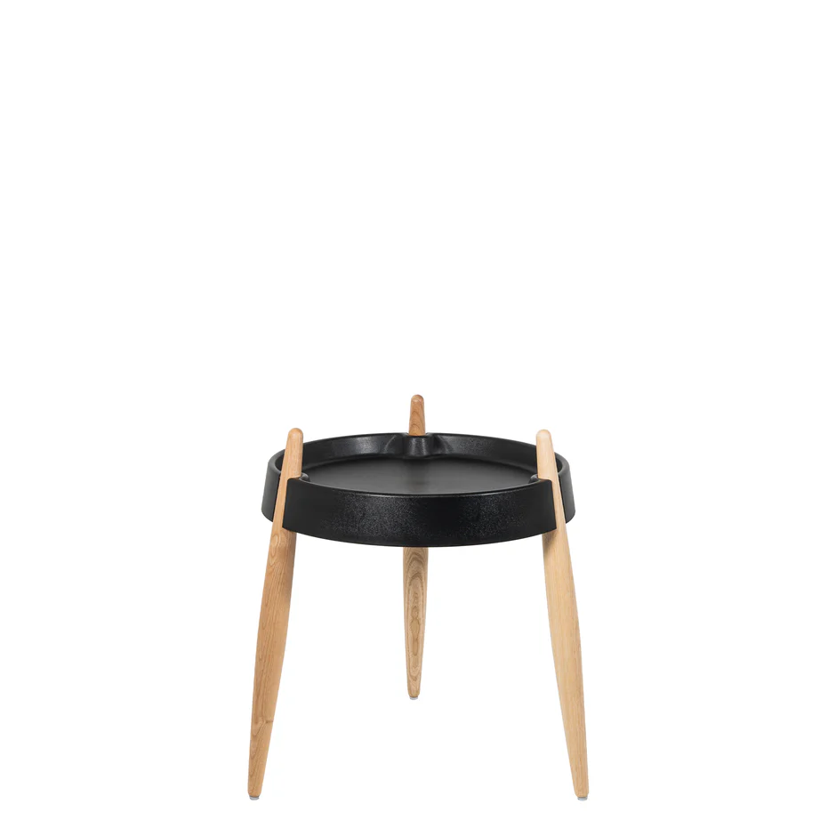 [ZLS0031] Zafferano - Liola’ Table noire et bois naturel  (Petite)